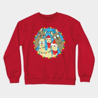 Cute Christmas Llamas Crewneck Sweatshirt